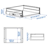 MAXIMERA Drawer, medium, white, 61x61 cm