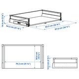 MAXIMERA Drawer, medium, white, 91x61 cm