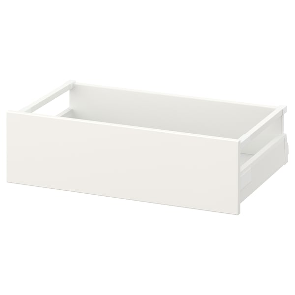 White MAXIMERA drawer, rectangular shape, metallic rail runners.