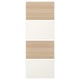 MEHAMN 4 panels for sliding door frame, white stained oak effect/white, 75x201 cm