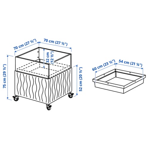Illustration with measurements for the product: MITTZON.