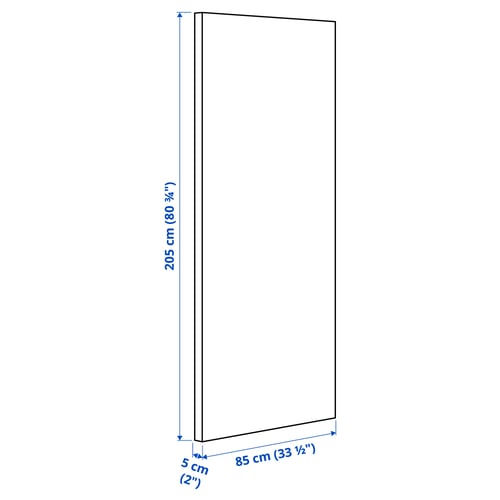 Illustration with measurements for the product: MITTZON.