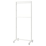 MITTZON Frame w cstrs/clths rail/disp shlf, white, 85x205 cm