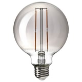 MOLNART LED bulb E26 120 lumen, globe grey clear glass, 95 mm