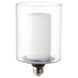 MOLNART LED bulb E26 150 lumen, cylinder glass/striped, 110 mm