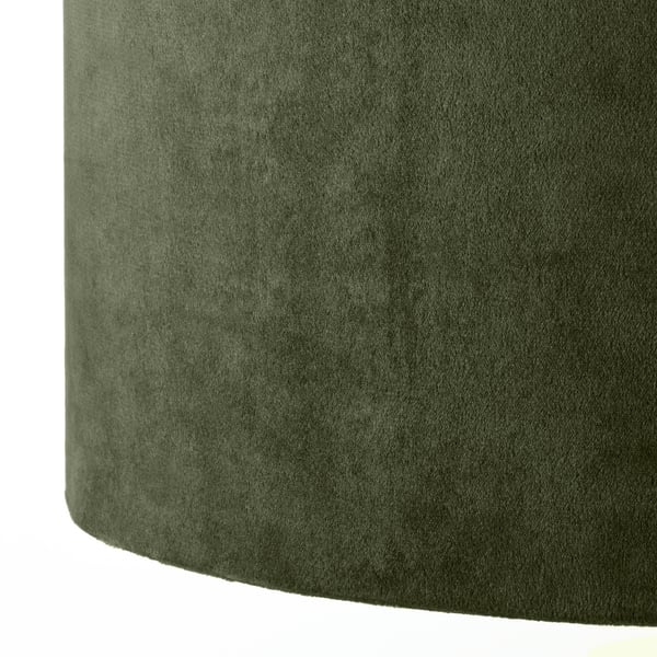 MOLNSKIKT Lamp shade, dark green velvet, 33 cm