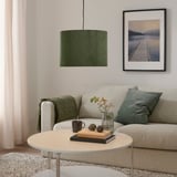 MOLNSKIKT Lamp shade, dark green velvet, 33 cm
