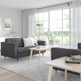 MORABO 2-seat sofa, Gunnared dark grey/metal