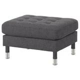 MORABO Footstool, Gunnared dark grey/metal