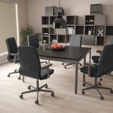 MULLFJÄLLET Conference chair with castors, Naggen dark grey