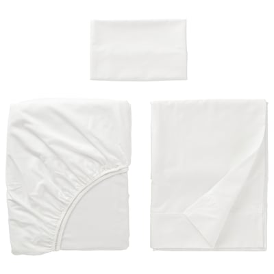 NATTJASMIN Sheet set, white, Twin
