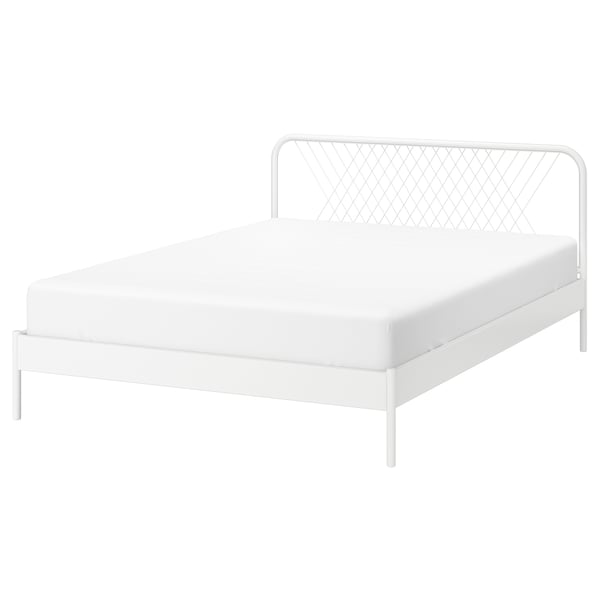 Nesttun Bed Frame White Luroy Ikea