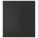 NICKEBO 2-p door f corner base cabinet set, matt anthracite, 33x76 cm