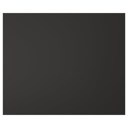 Black rectangular panel from NICKEBO, flat with modern design, made from recycled wood and plastic.