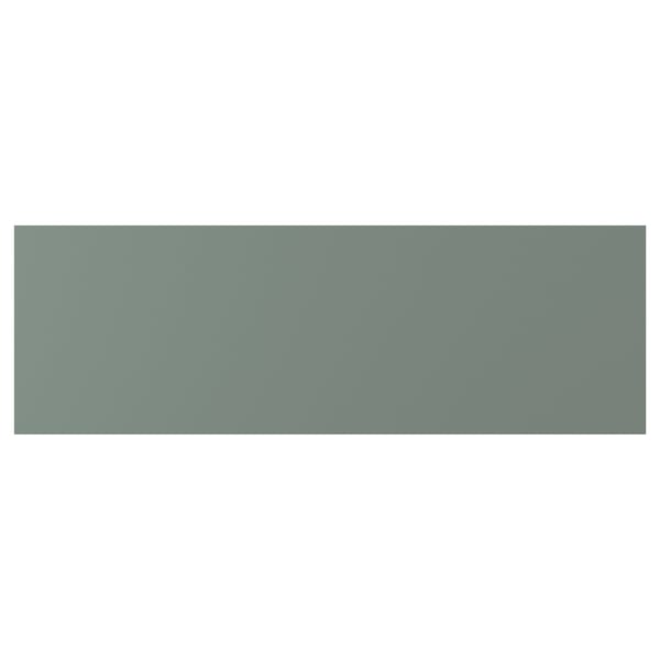 NICKEBO Drawer front, matt grey-green, 76x25 cm