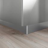 NOGSTA Plinth, stainless steel colour, 213x11 cm