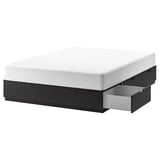 NORDLI Bed frame with storage, anthracite, 193x200 cm