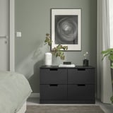 NORDLI Chest of 4 drawers, anthracite, 80x53 cm