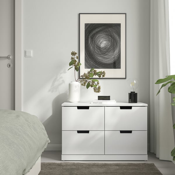 NORDLI Chest of 4 drawers, white, 80x53 cm