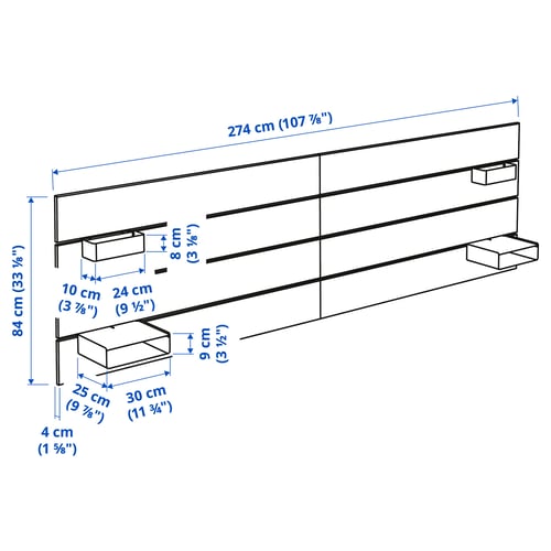 Illustration with measurements for the product: NORDLI.