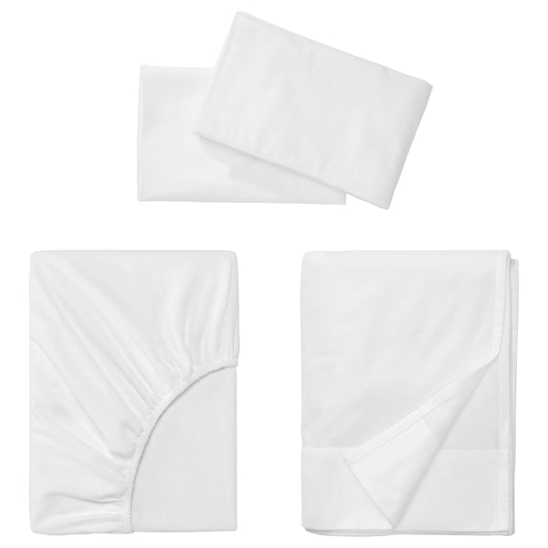NORDRUTA Sheet set, white, King