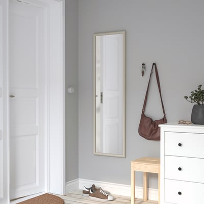 NYPONBUSKE Mirror, grey-beige, 40x135 cm