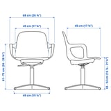 ODGER Swivel chair, anthracite