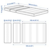 ÖMSINT Pocket sprung mattress for ext bed, 97x190 cm