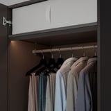 ÖVERSIDAN LED wardrobe lighting strp w sensor, dimmable dark grey, 28 "