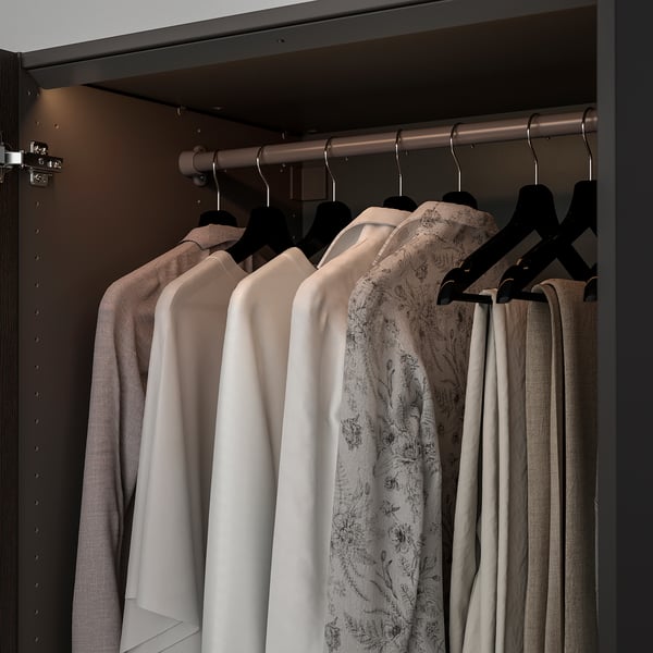 ÖVERSIDAN LED wardrobe lighting strp w sensor, dimmable dark grey, 28 "