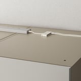 ÖVERSIDAN LED wardrobe lighting strp w sensor, dimmable grey-beige, 18 "