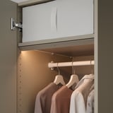 ÖVERSIDAN LED wardrobe lighting strp w sensor, dimmable grey-beige, 18 "