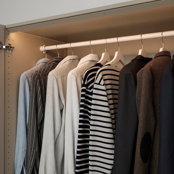 ÖVERSIDAN LED wardrobe lighting strp w sensor, dimmable grey-beige, 38 "