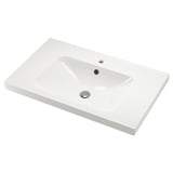 ORRSJÖN white ceramic wash-basin, sleek rectangular design with smooth lines.