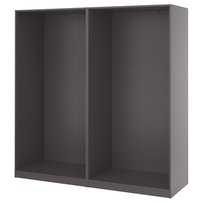 PAX 2 wardrobe frames, dark grey, 200x58x201 cm