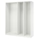 PAX 3 wardrobe frames, white, 200x58x236 cm