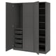 PAX / BERGSBO Wardrobe combination, dark grey/dark grey, 150x60x201 cm