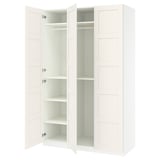 PAX / BERGSBO Wardrobe combination, white/white, 150x60x236 cm