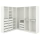 Option: PAX Corner wardrobe, white, 211/213x201 cm
