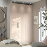 PAX / FARDAL Wardrobe combination, white/high-gloss light orange, 150x60x236 cm