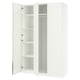 Option: PAX / FORSAND/ÅHEIM Wardrobe combination, white/mirror glass, 150x60x236 cm