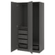 PAX / FORSAND Wardrobe combination, dark grey/dark grey, 100x60x201 cm