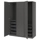 PAX / FORSAND Wardrobe combination, dark grey/dark grey, 150x60x201 cm