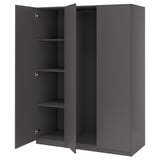 PAX / FORSAND Wardrobe combination, dark grey/dark grey, 150x60x201 cm