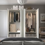 PAX / FORSAND Wardrobe combination, white/white, 200x60x201 cm
