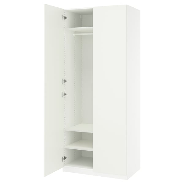 PAX / FORSAND Wardrobe combination, white/white, 100x60x236 cm