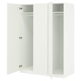 PAX / FORSAND Wardrobe combination, white/white, 150x60x201 cm