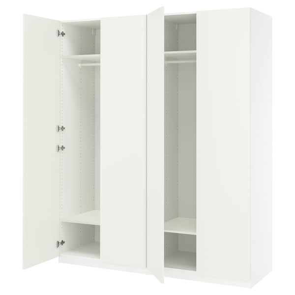 PAX / FORSAND Wardrobe combination, white/white, 200x60x236 cm