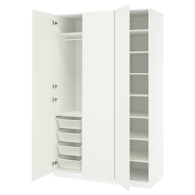 PAX / FORSAND Wardrobe combination, white/white, 150x60x236 cm
