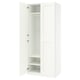 Option: PAX / GRIMO Wardrobe combination, white/white, 100x60x236 cm